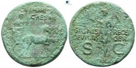 Germanicus Died AD 19. Struck under his son, Gaius (Caligula), AD 37-41. Rome. Dupondius Æ
