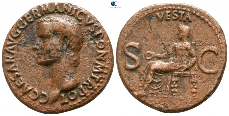 Germanicus AD 37-41. Rome
As Æ

26mm., 10,16g.

C CAESAR AVG GERMANICVS PON...