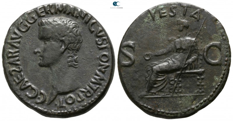 Germanicus AD 37-41. Struck under Claudius, circa AD 37-38. Rome
As Æ

26mm.,...