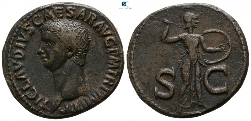 Claudius AD 41-54. Rome
As Æ

28mm., 11,71g.

TI CLAVDIVS CAESAR AVG P M TR...
