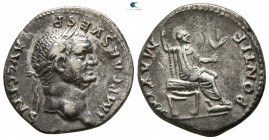 Vespasian AD 69-79. Struck AD 73. Rome. Denarius AR