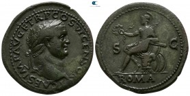 Titus AD 79-81. Lyon. Dupondius Æ