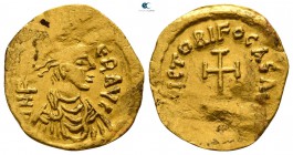 Phocas. AD 602-610. Constantinople. Tremissis AV