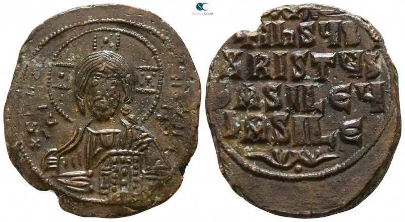 Attributed to Basil II and Constantine VIII AD 976-1028. Anonymous follis Æ, Cla...