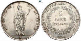 Italy. Lombardy-Venetia. Milan.  AD 1848. 5 Lire AR