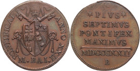 Stato Pontificio - Bologna - Pio VII (1800-1823) Mezzo Baiocco 1822 - Gig.68 - RARA - difetto al bordo - Cu 

BB+

SPEDIZIONE SOLO IN ITALIA - SHI...