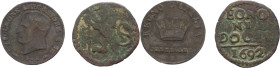 Bologna - lotto di 2 monete così composto: bolognino 1692 e centesimo di Napoleone I del 1811, Ae

med.qBB

SPEDIZIONE SOLO IN ITALIA - SHIPPING O...