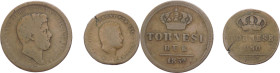 Regno delle Due Sicilie - Ferdinando II (1830-1859) - lotto di 2 monete da 2 tornesi 1852 e 1 tornese 1858 -Ae 

med.MB 

SPEDIZIONE SOLO IN ITALI...