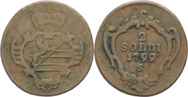 Gorizia - Francesco II (1792-1804) - 2 soldi 1799 S - KM# 44 - Ae

qBB 

SPEDIZIONE SOLO IN ITALIA - SHIPPING ONLY IN ITALY