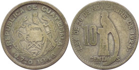 Guatemala - Repubblica (dal 1841) - 10 centavos 1948 - KM# 239 - Ag

MB 

SPEDIZIONE SOLO IN ITALIA - SHIPPING ONLY IN ITALY