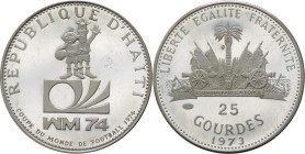 Repubblica di Haiti - 25 gourdes 1973 "Coppa del mondo 1974", KM# 103, Ag

FS

SPEDIZIONE IN TUTTO IL MONDO - WORLDWIDE SHIPPING