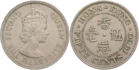 Hong Kong - Elisabetta II (1952-2022) - 50 cents 1960 - Cu-Ni - KM 30

SPEDIZIONE IN TUTTO IL MONDO - WORLDWIDE SHIPPING