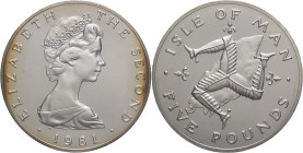 Isola di Man - Elisabetta II (1952-2022) - Five Pounds 1981 - Ag. 

FS

SPEDIZIONE IN TUTTO IL MONDO - WORLDWIDE SHIPPING