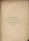 RICCI S. - L'opera numismatica di Solone Ambrosoli. Milano, 1908. pp. 24, tavv. 1. ritratto. brossura editoriale, buono stato. bibliografia di Ambroso...