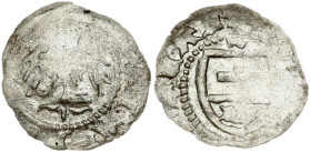 Poland Trzeciak (small kwartnik) 1393-1394. Wladyslaw Jagiello (1386-1434). Krakow mint. Obverse: Eagle. Reverse: Double cross in shield, letter W abo...
