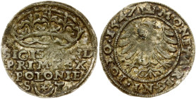 Poland 1 Grosz 1547 Krakow. Sigismund I the Old (1506-1548). Silver 1.75g. Slight surface damage. Kop. 432; PN2-Dut. 28; Kurp. (1506-73) 64 ®