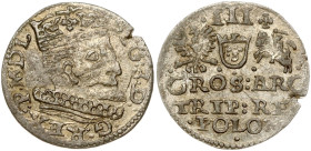 Poland 3 Groszy (1587-1632) undated. Sigismund III Vasa (1587-1632). Obverse: Crowned bust right. Lettering: SIG 3 D - G REX P M D L. Reverse: Value: ...