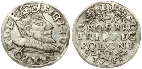 Poland 3 Groszy 1592 Poznan. Sigismund III Vasa (1587-1632). Obverse: Crowned bust right. Reverse: Value; divided date; symbols. Silver. Iger P.92.4.b