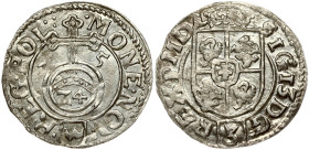 Poland 1/24 Thaler 1615 Krakow. Sigismund III Vasa (1587-1632). Obverse: Crowned shield. Reverse: 24 within orb dividing date. Silver. Nechitailo-Zame...
