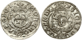 Poland 1/24 Thaler 1616 Bydgoszcz. Sigismund III Vasa (1587-1632). Obverse: Crowned shield. Reverse: 24 within orb dividing date. Silver. Nechitailo-Z...