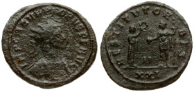 Roman Empire Antoninianus Probus (276-282 AD). Obverse: IMP C M AVR PROBVS P F AVG. Reverse: RESTITVT OR-BIS/ II// XXI. RIC.731 - C.509