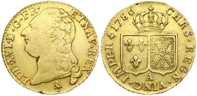 France 1 Louis D'or 1786A Louis XVI(1774-1792). Obverse: Head left. Obverse Legend: LUD • XVI • D • G • FR • ET NAV • REX •. Reverse: Crowned arms of ...