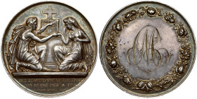 France Wedding Medal (19th Century). May man therefore not separate what God has united/ Que l'Homme donc ne sépare pas ce que Dieu a uni. Silver. Wei...