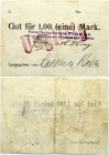 Germany East Prussia 1 Mark Pillkallen 1914 Banknote (Pilkalė). Pillkallen. Ungultig. 1914 year. 1 mark (Pilkalė). Mintage 902 pcs.