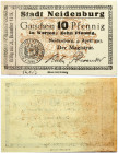 Germany East Prussia 10 Pfenning 1917 Banknote. Neidenburg. 1917. 10 pfenning.