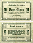 Germany East Prussia 10 Mark Darkehmen 1918 Banknote (Darkiemis). Darkehmen (Darkiemis) 1918 year 10 mark. № 596.