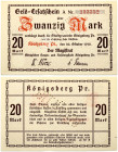 Germany East Prussia 20 Mark 1918 Königsberg Banknote. 1918 year 20 mark. Königsberg. Ungultig UNC. A № 133352