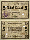 Germany East Prussia 5 Mark Labiau 1918 Banknote (Labguva). Labiau (Labguva). 1918 year. 5 mark. № 01031.