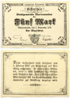 Germany Marienwerder 5 Mark 1918 Banknote. Marienwerder 1918. 5 mark