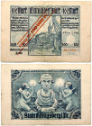 Germany East Prussia 100 Mark 1923 Königsberg Banknote. 1923. 100 MK. A hundred marks. hand stamp overprinted. № 014103
