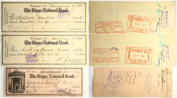 Lithuania - USA Bank Checks (The Riggs national bank) (1920-1938). USA (the Riggs national bank) (Lithuanian nation council) 3 pieces: 1920. 1937. 193...