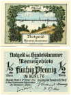 Lithuania Memel 1/2 Mark 1922 Banknote. S/N 809176. P# 1