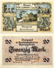 Lithuania Memel 20 Mark 1922 Banknote. S/N 040223. P# 6