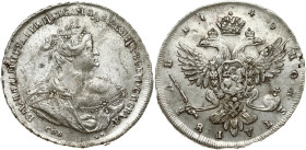 Russia 1 Rouble 1740 СПБ Anna Ioannovna (1730-1740). Obverse: Bust right. Reverse: Crown above crowned double-headed eagle shield on breast. "Petersbu...