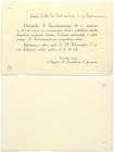 Lithuania Invitation for Minister (1930-1934) of National Defence Coloner Giedraitis to the Exhibition painter Žmuidzinavičius 60 anniversary. Paper. ...