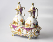 Poland Porcelain Dishes for Oil and Vinegar (19-20th Century). The Polish – Saxon union. Hystorismus (XIX-XX beginning). Porcelain. 1312g.
