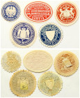 Poland Gdansk Different Stickers (20th century). Lot of 5 Different Stickers