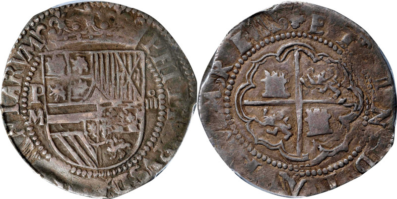 BOLIVIA. Cob 4 Reales, ND (1575-76)-P. Potosi Mint; Assayer Miguel Garcia (M). P...