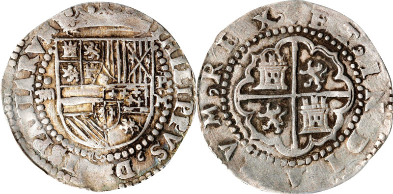 BOLIVIA. Cob 4 Reales, ND (1575-76)-P. Potosi Mint; Assayer Miguel Garcia (M). P...