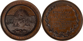 ARGENTINA. Inauguration of the Port of La Plata Bronze Medal, 1883. MINT STATE.
By R. Podesta & Co. Diameter: 56mm. Obverse: INAUGURACION DEL PUERTO ...