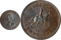 CANADA. Lower Canada. Penny Token, ND (1813). PCGS AU-58.
WE-13; BR-985. Obverse: Wellington bust left, list of his victories in Spain; Reverse: COSS...