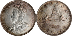 CANADA. Dollar, 1936. Ottawa Mint. George V. PCGS MS-64.
KM-31. An exemplary near Gem with brilliant surfaces and quite clean fields. Crowned portrai...