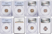 CANADA. Quartet of Silver Minors (4 Pieces), 1910-16. Ottawa Mint. All PCGS Certified.
1) 10 Cents. Edward VII. PCGS AU-50. KM-10. 2) Newfoundland. 1...