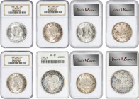 CANADA. Quartet of Dollars (4 Pieces), 1935-46. Ottawa Mint. All ANACS or NGC Certified.
1) 1935. George V. NGC MS-64. KM-30. 2) 1937. George VI. NGC...