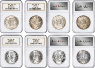 CANADA. Quartet of Dollars (4 Pieces), 1935-49. Ottawa Mint. All NGC Certified.
1) 1935. George V. NGC MS-64. KM-30. 2) 1937. George VI. NGC MS-64. K...
