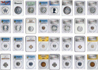 CANADA. Group of Mostly 20th Century Issues (21 Pieces), 1856-2013. All ANACS, PCGS or NGC Certified.
A varied collection of silver, copper and mixed...